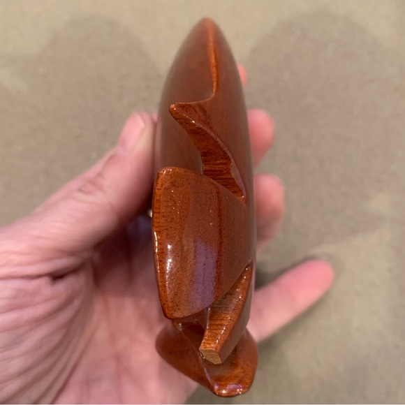 New Medford Mahogany Creations Genuine Barbados Mahogany Wood FISH and SAILBOAT - Picture 6 of 16